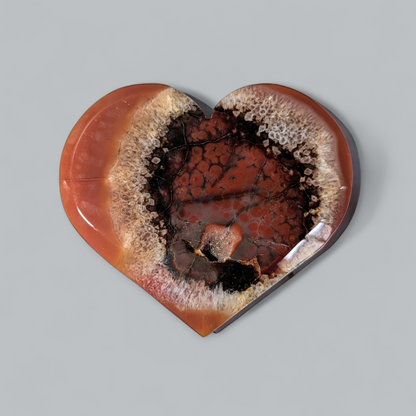 Carnelian Druzy Hearts