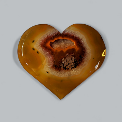 Carnelian Druzy Hearts