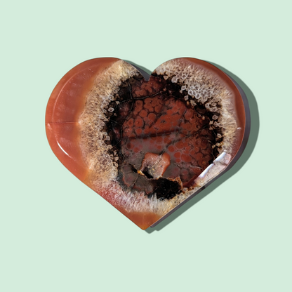 Carnelian Druzy Hearts