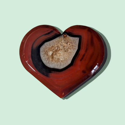 Carnelian Druzy Hearts