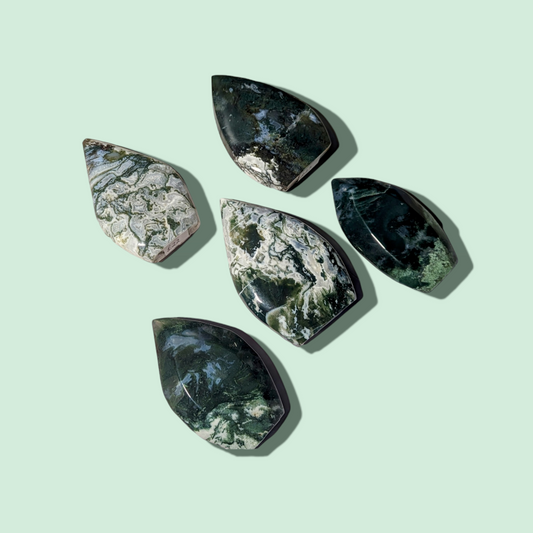 Moss Agate Ornaments